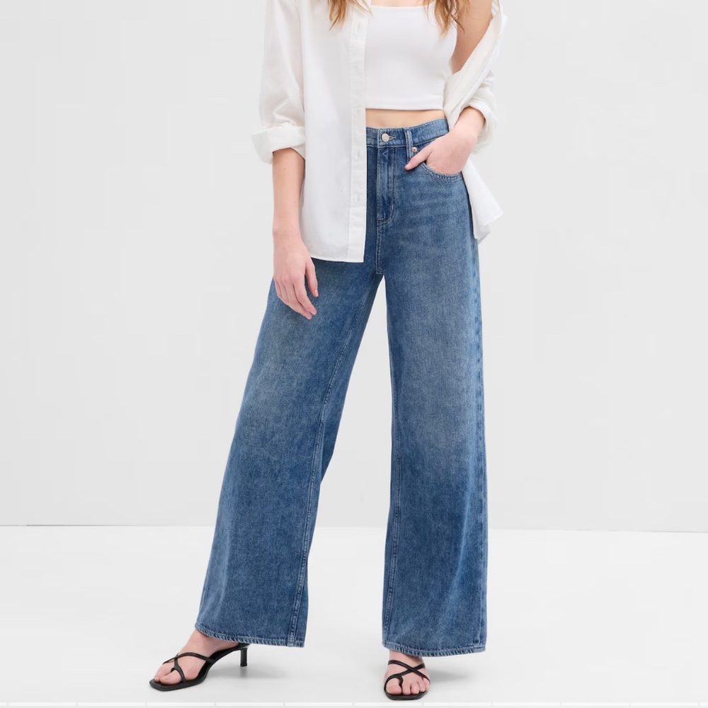 Gap Sky-High Wide Leg Jeans Size 31/12r